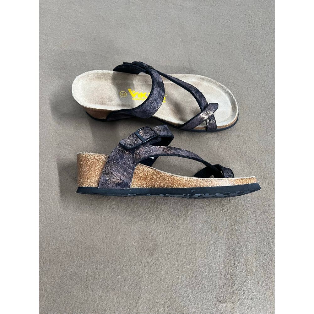 Viking Comfort Revolution Ergonomic Pewter Cork Comfort Sandal Size EU 38